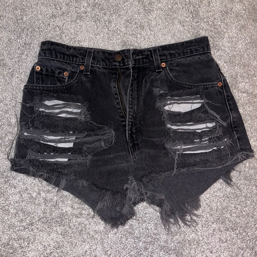 Levi’s 512 Black Jean Shorts